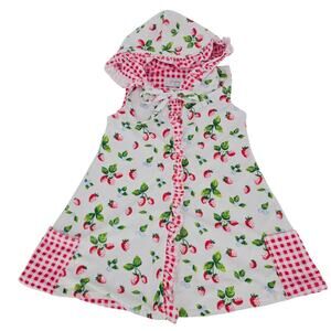 SweetHoney Strawberry Terry Cloth Cover Up 4T Cottagecore Farm Country 4016